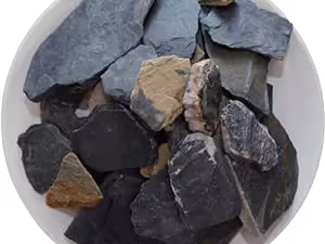 3" ASTILLAS DE PIZARRA NEGRA (BLACK SLATE CHIPS)