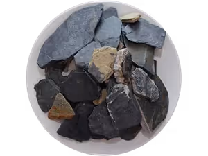 3" ASTILLAS DE PIZARRA NEGRA (BLACK SLATE CHIPS)
