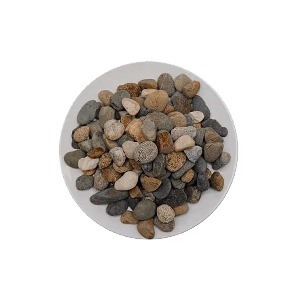 3/4" x 1 1/2" River Rock — white, tan, gray rock for landscaping