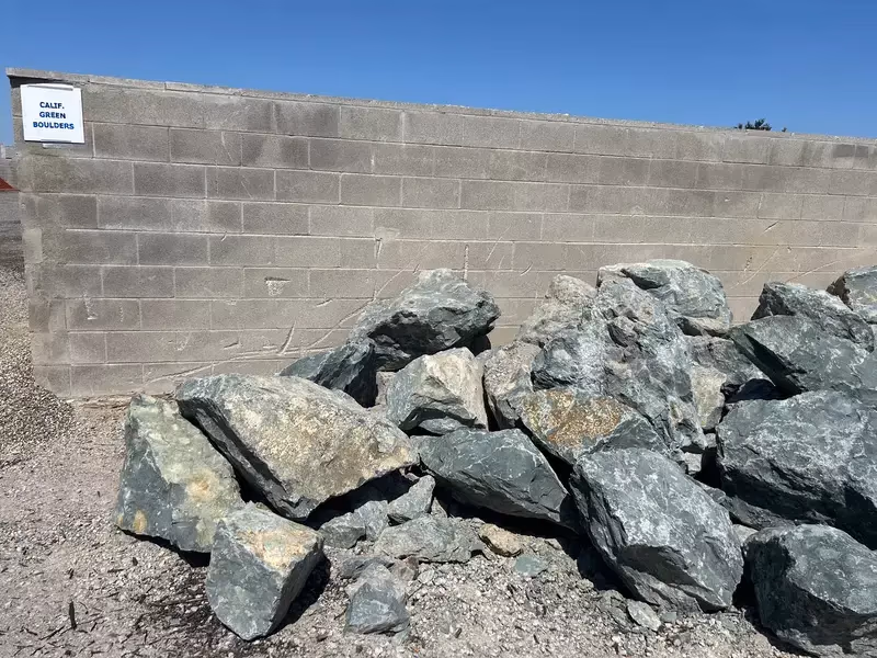 California Green Boulders — green, brown, gray boulder for landscaping