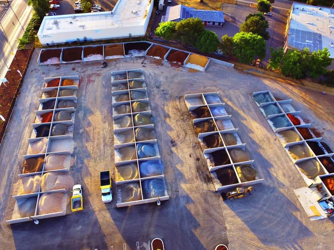 Fondo decorativo de materiales de paisajismo