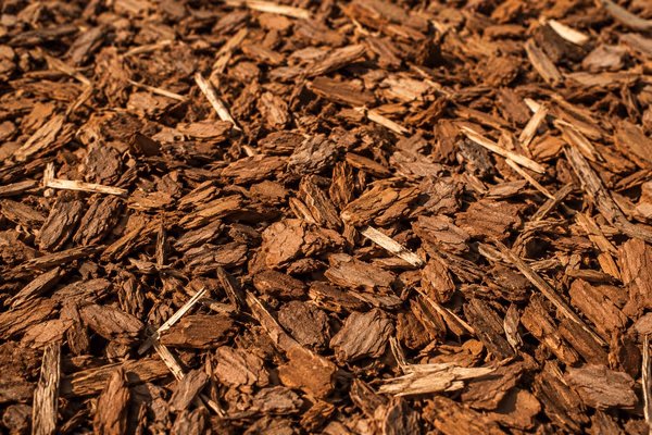 Firdeco bark used in a landscaped garden